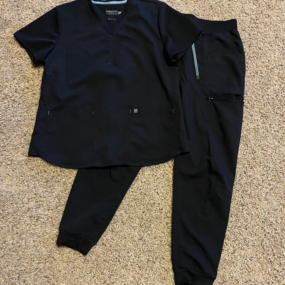 Fabletics Black Scrub Set